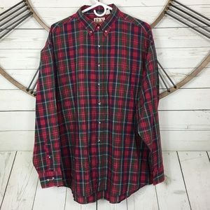 Ely Casuals Mens XL Western Shirt Multicolor Plaid